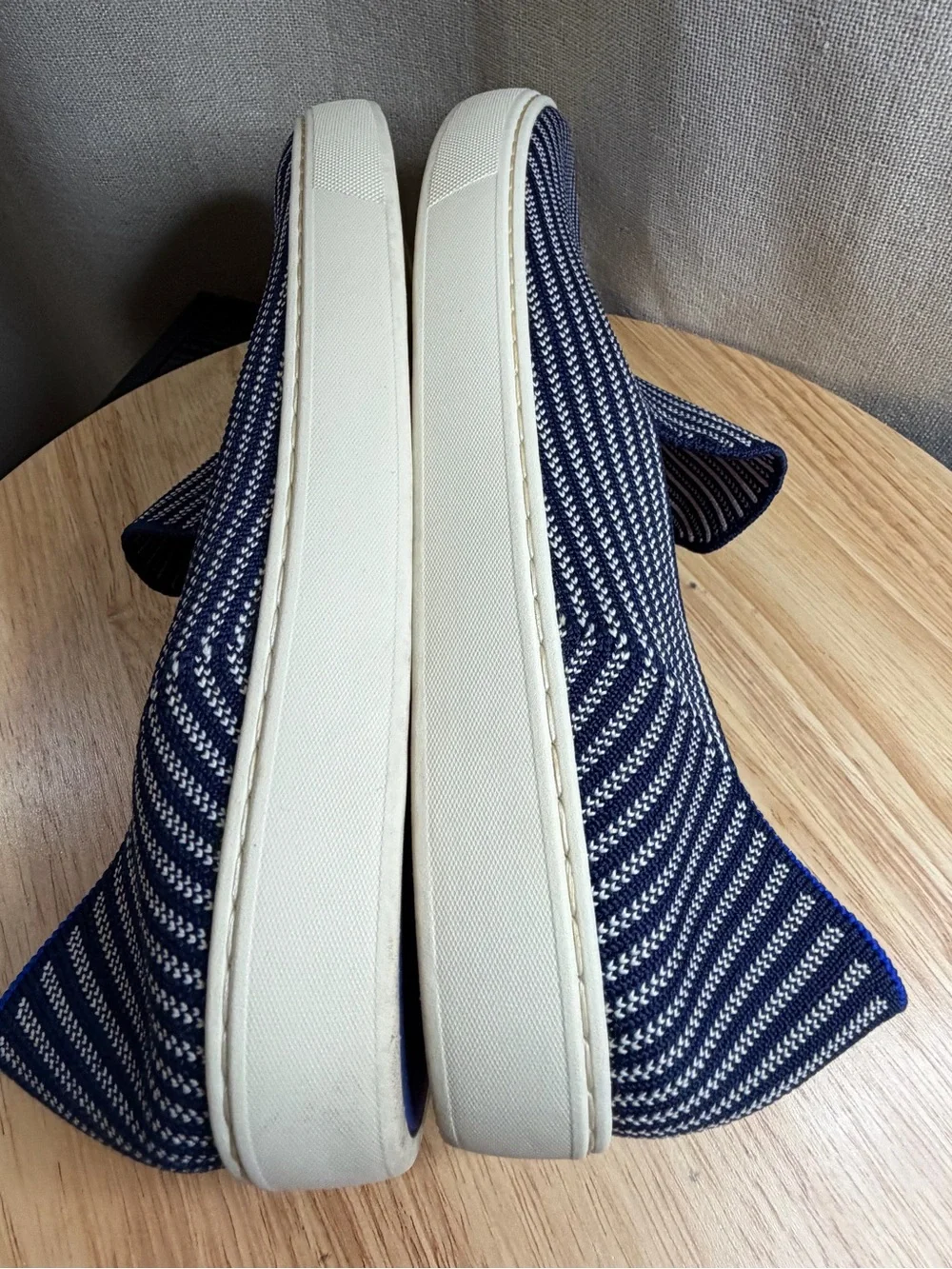 Rothy’s women’s Riviera Pinstripe shoes